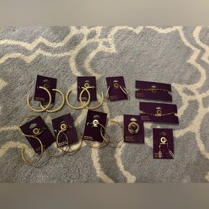 Set of New Claire’s 18kt Gold Plates Jewelry